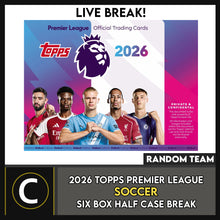 Load image into Gallery viewer, 2026 TOPPS PREMIER LEAGUE SOCCER 6 BOX (HALF CASE) BREAK #S3104 - RANDOM TEAMS