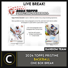 Load image into Gallery viewer, 2024 TOPPS PRISTINE BASEBALL 1 BOX BREAK #A3208 - RANDOM TEAMS