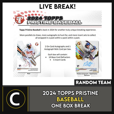 2024 TOPPS PRISTINE BASEBALL 1 BOX BREAK #A3208 - RANDOM TEAMS