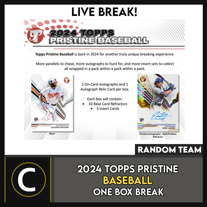 2024 TOPPS PRISTINE BASEBALL 1 BOX BREAK #A3208 - RANDOM TEAMS