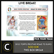 Load image into Gallery viewer, 2023 TOPPS PRISTINE ROAD TO EURO 2024 SOCCER 2 BOX BREAK #S3022 - PICK YOUR TEAM