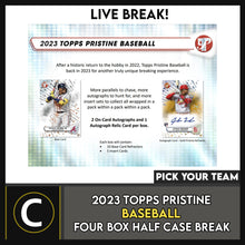 Load image into Gallery viewer, 2023 TOPPS PRISTINE BASEBALL 4 BOX (HALF CASE) BREAK #A2031 - PICK YOUR TEAM