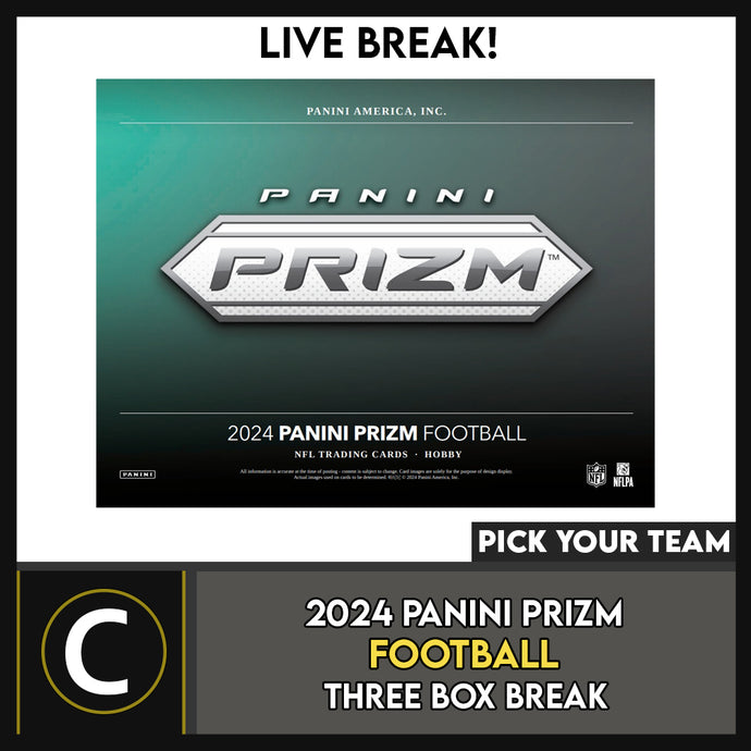 2024 PANINI PRIZM FOOTBALL 3 BOX BREAK #F3206 - PICK YOUR TEAM