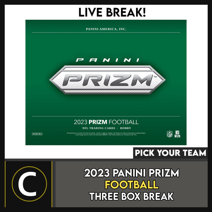 2023 PANINI PRIZM FOOTBALL 3 BOX BREAK #F3063 - PICK YOUR TEAM