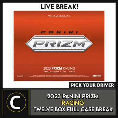 2023 PANINI PRIZM RACING 12 BOX (FULL CASE) CASE BREAK #N3012 - PICK YOUR DRIVER