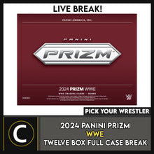 Load image into Gallery viewer, 2024 PANINI PRIZM WWE WRESTLING 12 BOX CASE BREAK #N3019 - PICK YOUR LETTER