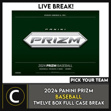 Load image into Gallery viewer, 2024 PANINI PRIZM BASEBALL 12 BOX (FULL CASE) BREAK #A3282 - PICK YOUR TEAM