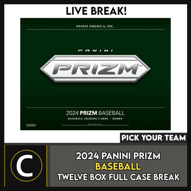 2024 PANINI PRIZM BASEBALL 12 BOX (FULL CASE) BREAK #A3282 - PICK YOUR TEAM