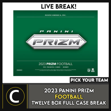 2023 PANINI PRIZM FOOTBALL 12 BOX (FULL CASE) BREAK #F3061 - PICK YOUR TEAM
