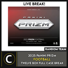 Load image into Gallery viewer, 2025 PANINI PRIZM FOOTBALL 12 BOX (FULL CASE) BREAK #F3362 - RANDOM TEAMS