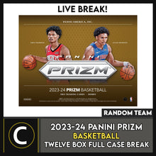 Load image into Gallery viewer, 2023-24 PANINI PRIZM BASKETBALL 12 BOX (FULL CASE) BREAK #B3051 - RANDOM TEAMS