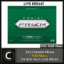 Load image into Gallery viewer, 2023 PANINI PRIZM FOOTBALL 6 BOX (HALF CASE) BREAK #F3062 - PICK YOUR TEAM