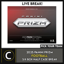 Load image into Gallery viewer, 2025 PANINI PRIZM FOOTBALL 6 BOX (HALF CASE) BREAK #F3359 - PICK YOUR TEAM