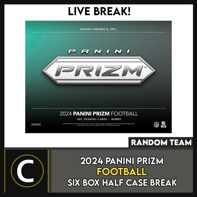 2024 PANINI PRIZM FOOTBALL 6 BOX (HALF CASE) BREAK #F3209 - RANDOM TEAMS