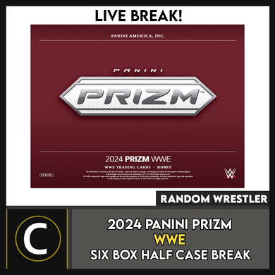 2024 PANINI PRIZM WWE WRESTLING 6 BOX (HALF CASE) BREAK #N3023 - RANDOM LETTER