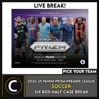 2024/25 PANINI PRIZM EPL SOCCER 6 BOX (HALF CASE) BREAK #S3052 - PICK YOUR TEAM