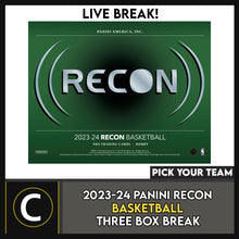 Load image into Gallery viewer, 2023-24 PANINI RECON BASKETBALL 3 BOX BREAK #B3076 - PICK YOUR TEAM