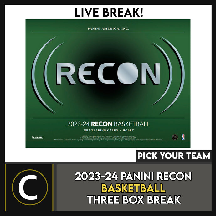 2023-24 PANINI RECON BASKETBALL 3 BOX BREAK #B3076 - PICK YOUR TEAM