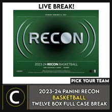 Load image into Gallery viewer, 2023-24 PANINI RECON BASKETBALL 12 BOX (FULL CASE) BREAK #B3074 - PICK YOUR TEAM