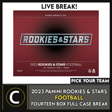 2023 PANINI ROOKIES & STARS FOOTBALL 14 BOX (FULL CASE) BREAK #F3079 - PICK YOUR TEAM