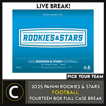 Load image into Gallery viewer, 2025 PANINI ROOKIES AND STARS FOOTBALL 14 BOX (FULL CASE) BREAK #F3352 - PICK YOUR TEAM