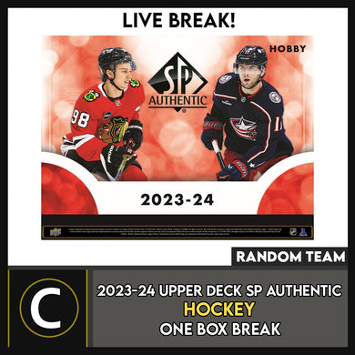 2023-24 UPPER DECK SP AUTHENTIC HOCKEY 1 BOX BREAK #H3369 - RANDOM TEAM