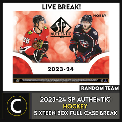 2023-24 UPPER DECK SP AUTHENTIC HOCKEY 16 BOX (FULL MASTER CASE) BREAK #H3281 - RANDOM TEAM