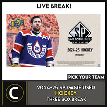 Load image into Gallery viewer, 2024-25 UPPER DECK SP GAME USED HOCKEY 3 BOX  BREAK #H3531 - PICK YOUR TEAM