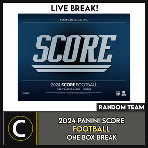 2024 SCORE FOOTBALL 1 BOX BREAK #F3150 - RANDOM TEAMS