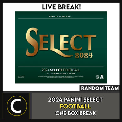 2024 PANINI SELECT FOOTBALL 1 BOX BREAK #F3275 - RANDOM TEAMS
