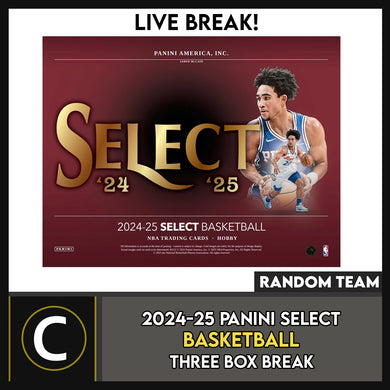 2024-25 PANINI SELECT BASKETBALL 3 BOX BREAK #B3211 - RANDOM TEAMS