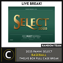 Load image into Gallery viewer, 2025 PANINI SELECT BASEBALL 12 BOX (FULL CASE) BREAK #A3394 - RANDOM TEAMS