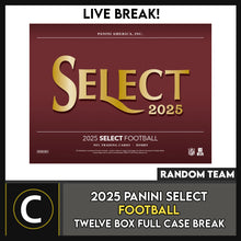 Load image into Gallery viewer, 2025 PANINI SELECT FOOTBALL 12 BOX (FULL CASE) BREAK #F3375 - RANDOM TEAMS