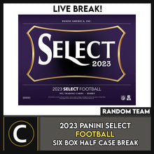 Load image into Gallery viewer, 2023 PANINI SELECT FOOTBALL 6 BOX (HALF CASE) BREAK #F3142 - RANDOM TEAMS