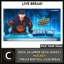 Load image into Gallery viewer, 2024-25 UPPER DECK SERIES 1 HOCKEY 12 BOX (FULL CASE) BREAK #H3350 - PICK YOUR TEAM