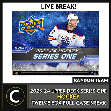 2023-24 UPPER DECK SERIES ONE HOCKEY 12 BOX (FULL CASE) BREAK #H3032 - RANDOM TEAM