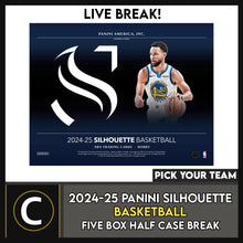 Load image into Gallery viewer, 2024-25 PANINI SILHOUETTE BASKETBALL 5 BOX (HALF CASE) BREAK #B3238 - PICK YOUR TEAM