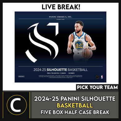2024-25 PANINI SILHOUETTE BASKETBALL 5 BOX (HALF CASE) BREAK #B3238 - PICK YOUR TEAM
