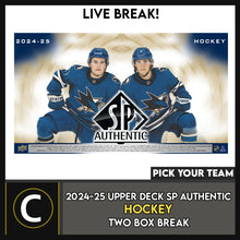 Load image into Gallery viewer, 2024-25 UPPER DECK SP AUTHENTIC HOCKEY 2 BOX BREAK #H3601 - PICK YOUR TEAM
