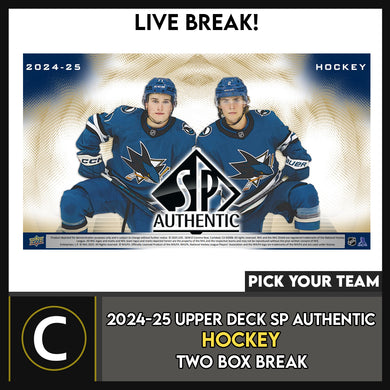 2024-25 UPPER DECK SP AUTHENTIC HOCKEY 2 BOX BREAK #H3601 - PICK YOUR TEAM