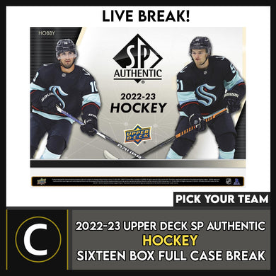 2022-23 UPPER DECK SP AUTHENTIC HOCKEY 16 BOX (FULL CASE) BREAK #H3079 - PICK YOUR TEAM