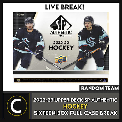 2022-23 UPPER DECK SP AUTHENTIC HOCKEY 8 BOX (HALF CASE) BREAK #H3018 - RANDOM TEAM