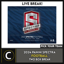 Load image into Gallery viewer, 2024 PANINI SPECTRA FOOTBALL 2 BOX BREAK #F3236 - PICK YOUR TEAM