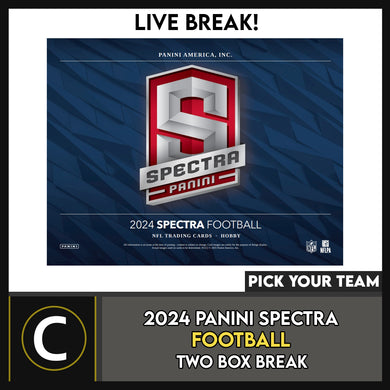 2024 PANINI SPECTRA FOOTBALL 2 BOX BREAK #F3236 - PICK YOUR TEAM