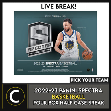 2022-23 PANINI SPECTRA  BASKETBALL 4 BOX HALF CASE BREAK #B3001 - PICK YOUR TEAM