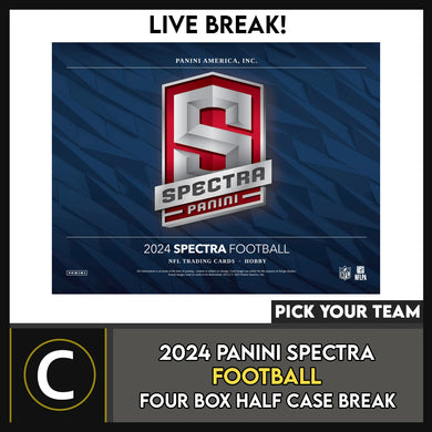 2024 PANINI SPECTRA FOOTBALL 4 BOX (HALF CASE) BREAK #F3235 - PICK YOUR TEAM