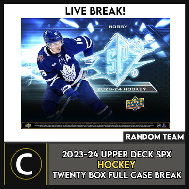 2023-24 UPPER DECK SPX HOCKEY 20 BOX (FULL CASE) BREAK #H3243 - RANDOM TEAM