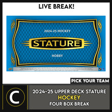 Load image into Gallery viewer, 2024-25 UPPER DECK STATURE HOCKEY 4 BOX BREAK #H3640 - PICK YOUR TEAM