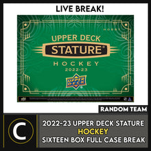 Load image into Gallery viewer, 2022-23 UPPER DECK STATURE HOCKEY 16 BOX (FULL CASE) BREAK #H3053 - RANDOM TEAM