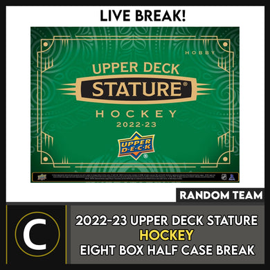 2022-23 UPPER DECK STATURE HOCKEY 8 BOX (HALF CASE) BREAK #H3054 - RANDOM TEAM*